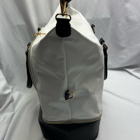 Ava Kensington Weekender Black And White Travel Tote Bag Shoulder Strap Unisex - Picture 5 of 10